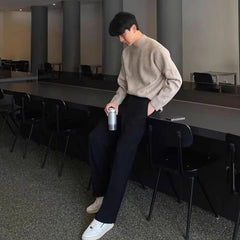 Winter Thick Sweater Men Warm Casual Stand Up Collar Sweater Men Korean Casual Thicken Long Sleeved Sweater Mens Jumper Clothes voguable
