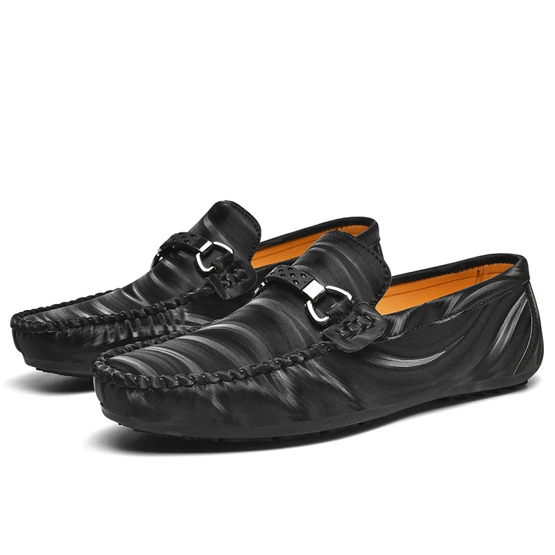 Voguable  Men's Genuine Leather Loafers Plus Size Slip-On Breathable Casual Business Driving Shoes Retro Handmade Spring Autumn flats voguable