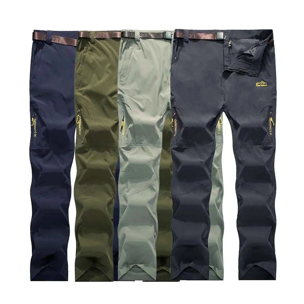 Stretchable Mens Cargo Pants Summer Men Casual Pant Quick Dry Outdoor Hiking Trekking Tactical Male Sports Trousers voguable