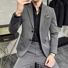 Voguable  (Jacket+Pant) Men Slim Fit Business Suits 2-Piece High Quality Italian Style Wedding Social Party Tuxedo Men Clothing 7XL-S voguable