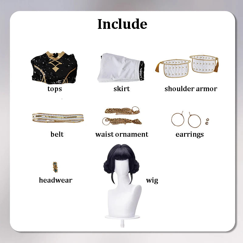 Rumi Zoey Mira Cosplay KPop Demon Hunters Cosplay Costume Wig Women Black Golden Suit Halloween Party Role Playing Outfit voguable