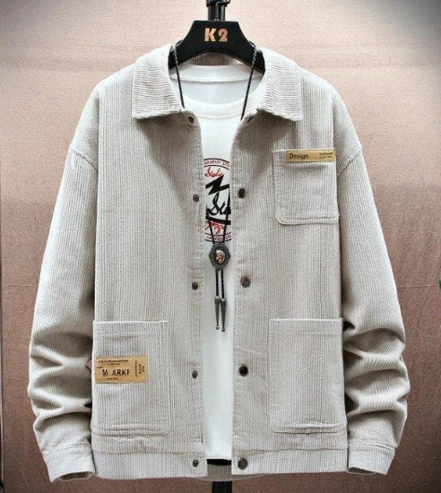 Voguable  High Quality Men's Corduroy Coats 2023 New Spring Autumn Casual Multi-pocket Thin Bomber Jackets Men Workwear Oversize M-5XL voguable