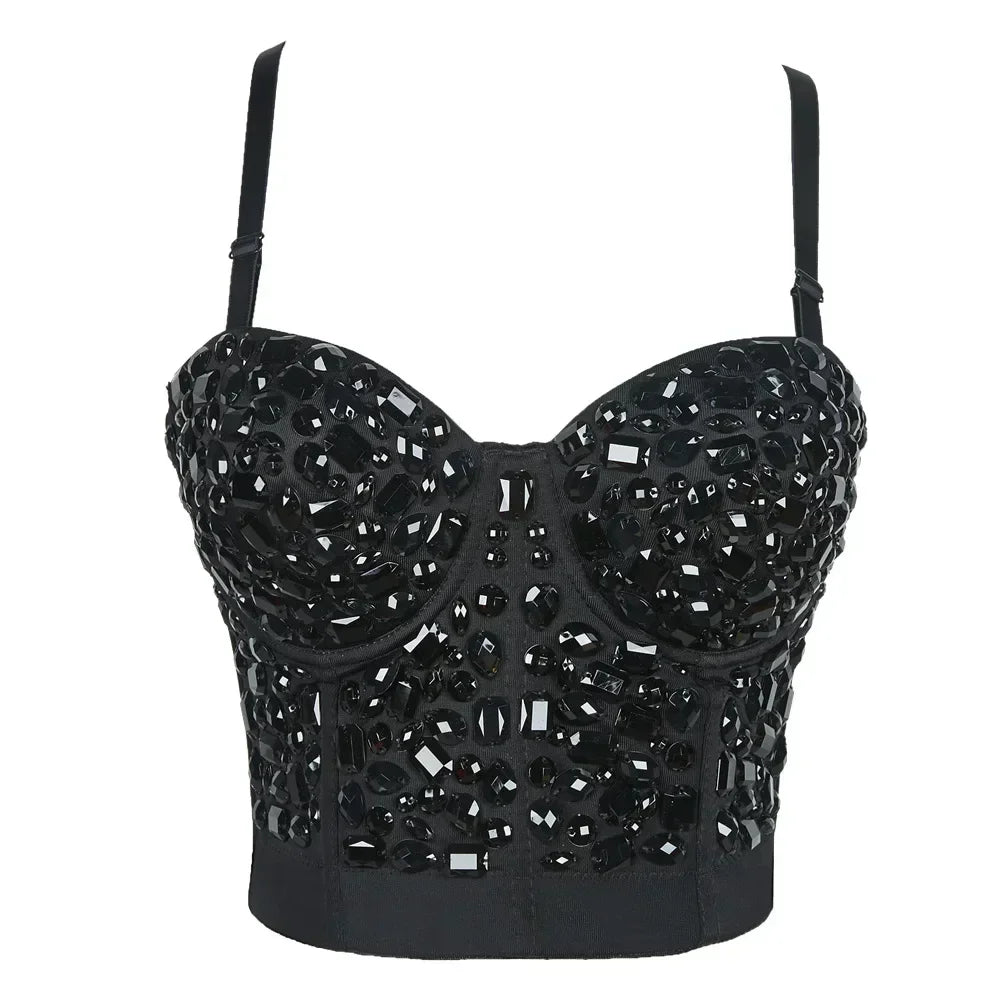 Fashion Clothes Tank Sling Stage Dance Wear Casual Women Clothing Y2k Tops Corset Streetwear Sexy Club Party Summer Elegant voguable