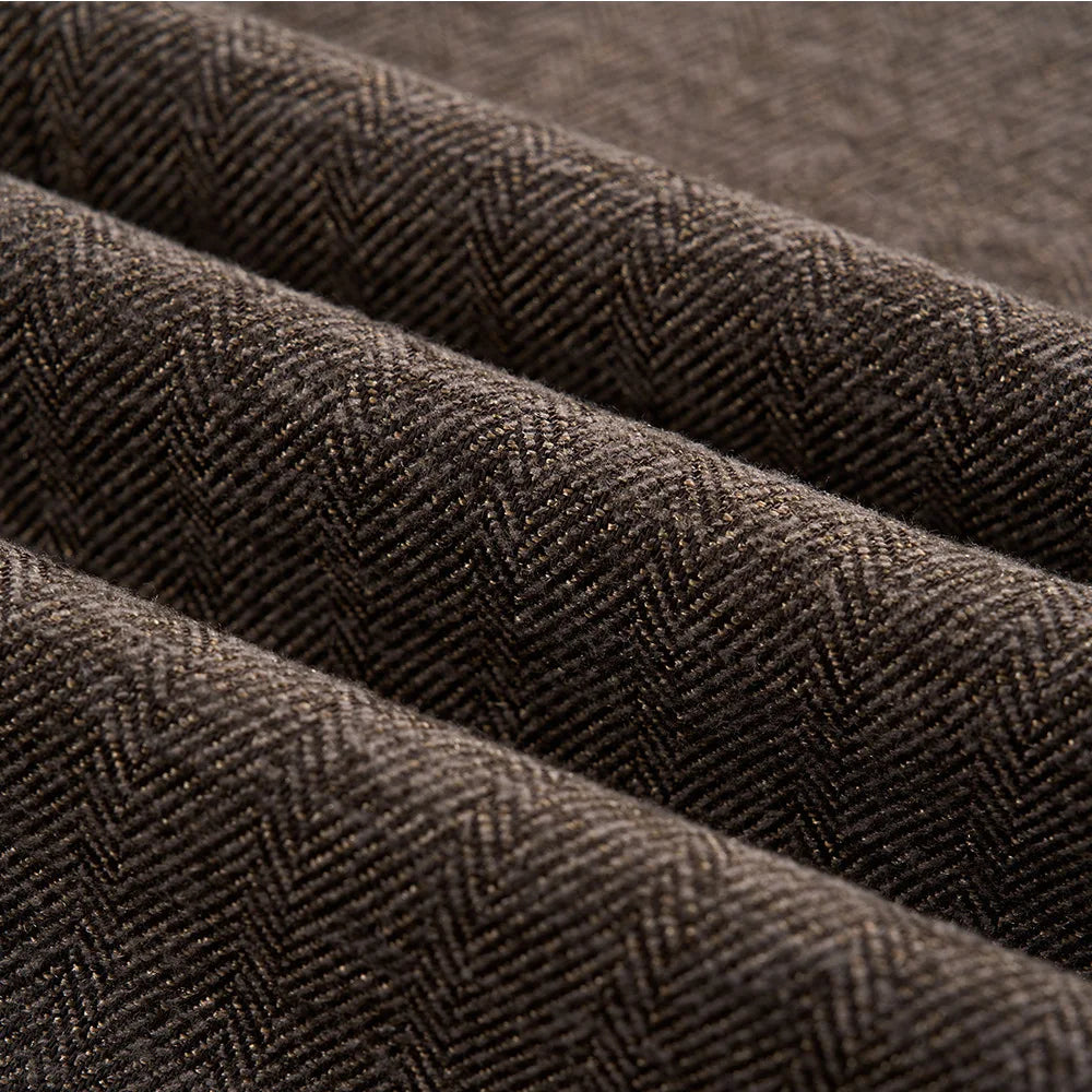 Voguable  British Men's Blazers Vintage Herringbone Tweed Formal Jacket Wool Blend Double Breasted Casual Autumn Winter 3 Piece Suit voguable