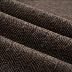 Voguable  British Men's Blazers Vintage Herringbone Tweed Formal Jacket Wool Blend Double Breasted Casual Autumn Winter 3 Piece Suit voguable