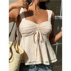 Voguable  Y2K Street Style Square Neck Backless Solid Color Women Camisole Tops Summer Fashion Casual Sleeveless Spicy Girl Vest New voguable