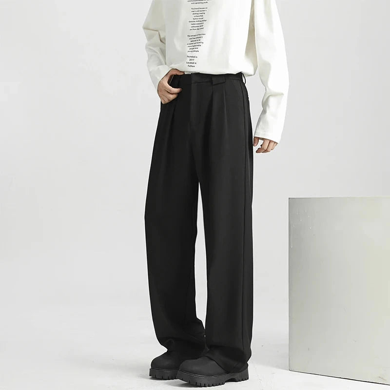 Men's Light Luxury Naples Slim-fit Suit Pants Casual Japanese Retro Premium Quality Elegant Popular Leisure Trousers 2026 Spring voguable