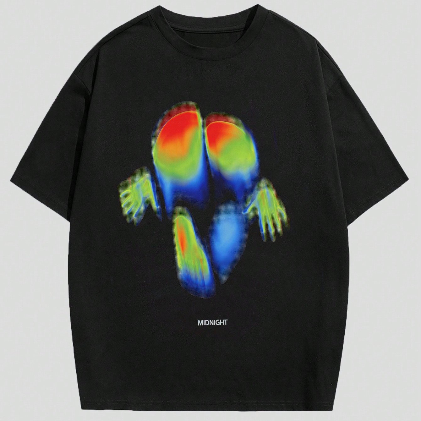 Men'S Abstract Figure& Letter Print Short Sleeve Round Neck T-Shirt gotmes-shop