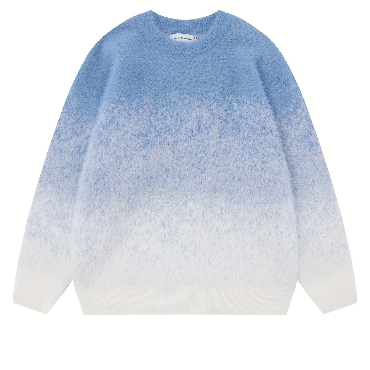 [Warm Mid Stretch Crew Sweater] All Match Knitted Ombre Sweater, Men's Casual Warm Mid Stretch Crew Neck Pullover Sweater For Men Fall Winter voguable