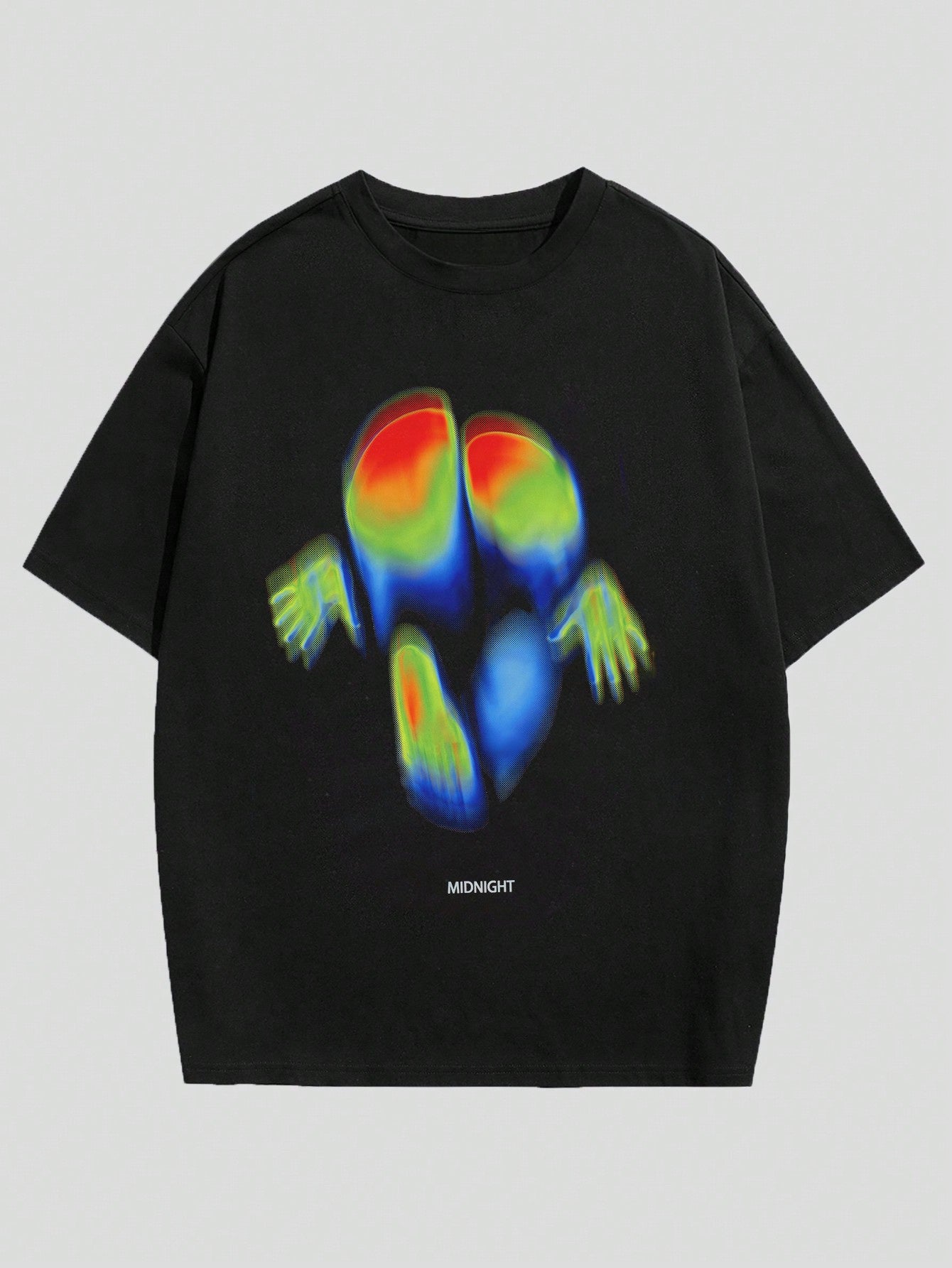 Men'S Abstract Figure& Letter Print Short Sleeve Round Neck T-Shirt gotmes-shop