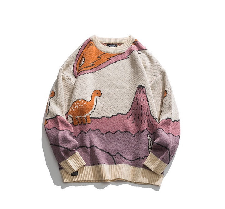 Voguable Harajuku vintage rabbit ugly sweater streetwear pullover men super cute anime knitwear sweating video hip hop grandpa sweater voguable