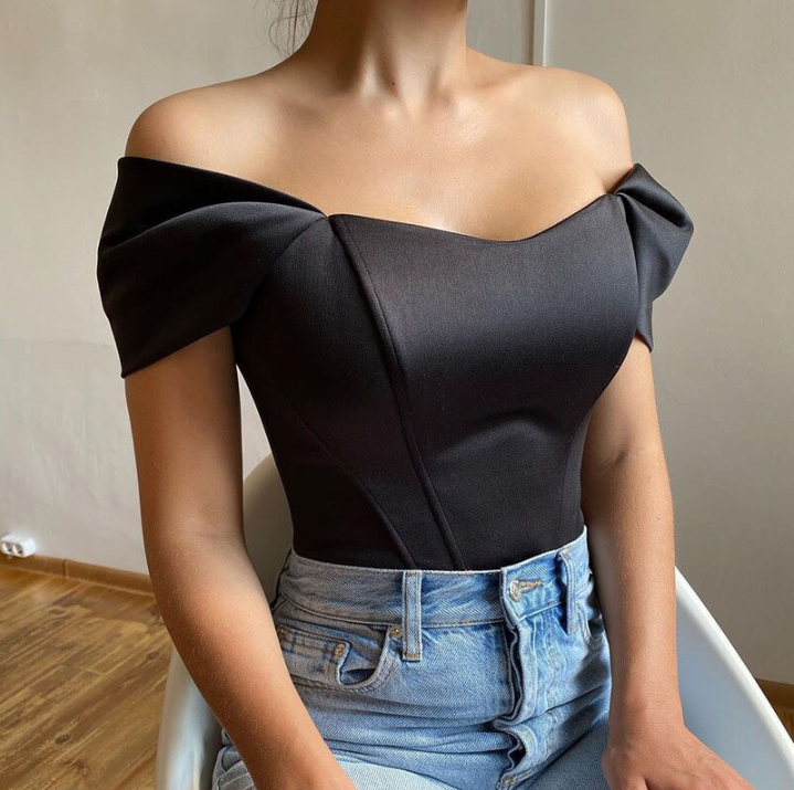2022 Spring Women Off Shoulder Strapless Camis Tanks Tube Tops Summer Bodycon Corset Crop Tops Tshirts Sexy Solid Tees Female voguable