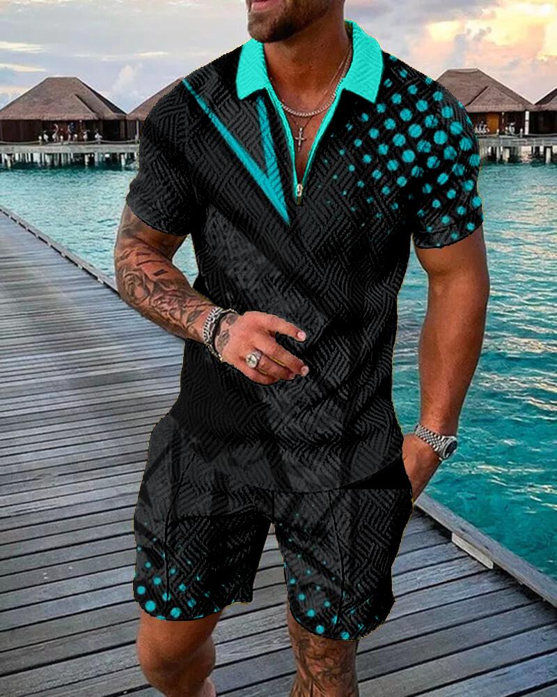 Voguable  Fashion POLO Shirt + Shorts Suit Sports Casual Street Outdoor Seaside Men's Brand High Quality Plus Size New Summer 2022 S-6XL voguable