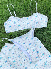 Voguable  Floral Print Bikini Set 2022 Push Up Swimsuit Wrap Swimwear Women Sexy Bikinis Bordered Summer Bathing Suit Beach Wear voguable