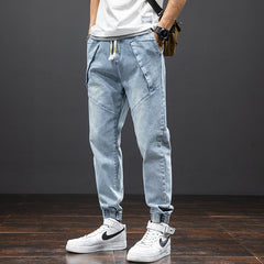 Voguable 2021 Spring Summer Ankle-Length Baggy Jeans Men Streetwear Jogger Jeans Denim Harem Pants Plus Size 6XL 7XL 8XL voguable