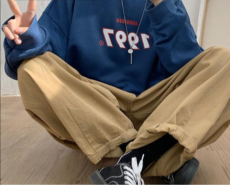 Voguable Spring Men Casual Sweatshirts Harajuku 1997 Printed Men Oversized Hoodies 2021 Korean Man Casual Loose Pullovers voguable