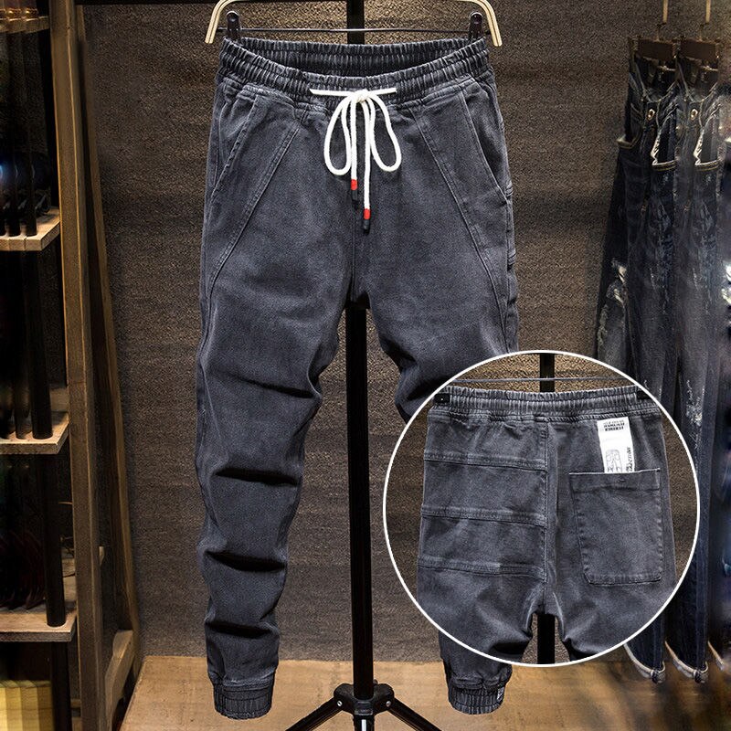 Voguable Hip Hop Streetwear Harem Jeans Pants Men Loose Joggers Denim Casual Sweatpants Korea Ankle length Trousers voguable