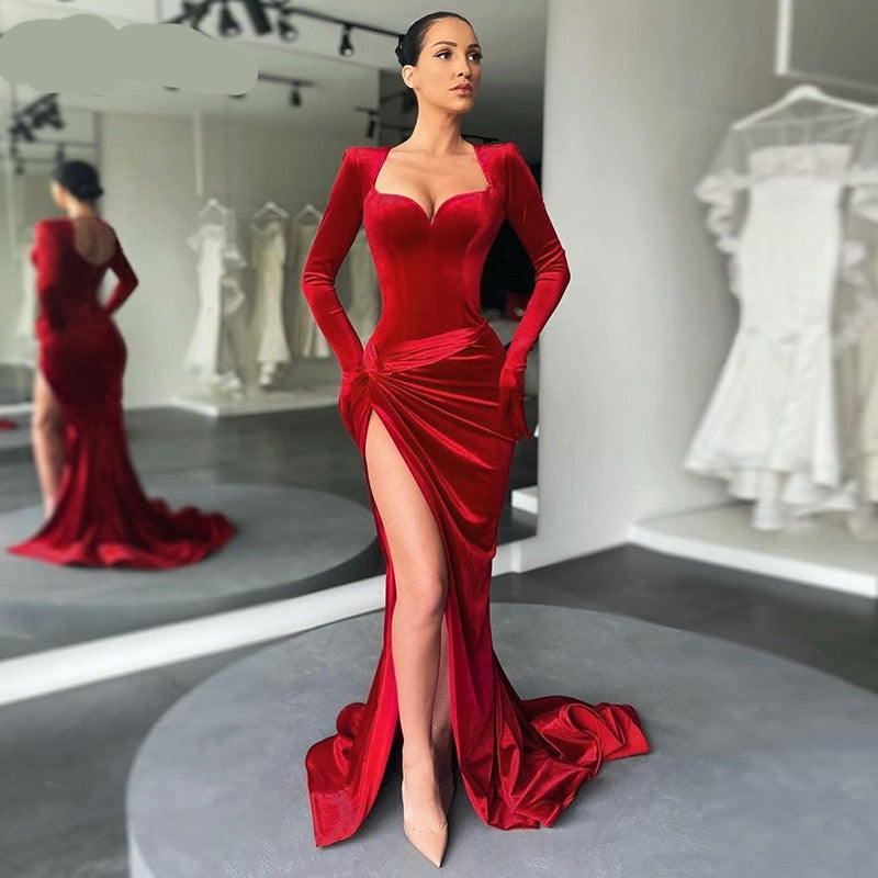 Voguabl Long Sleeve With Gloves Slash Neck Satin Sexy Maxi Dress 2021 Autumn Winter Women Solid Party Elegant Streetwear Outfit voguable