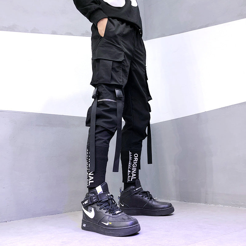 Voguable  Mens Hip Hop Clothing  Japanese Fashion Stylish High Street Jogging Pants Male Cargo Pockets Military Korean Clothes Sweatpants voguable