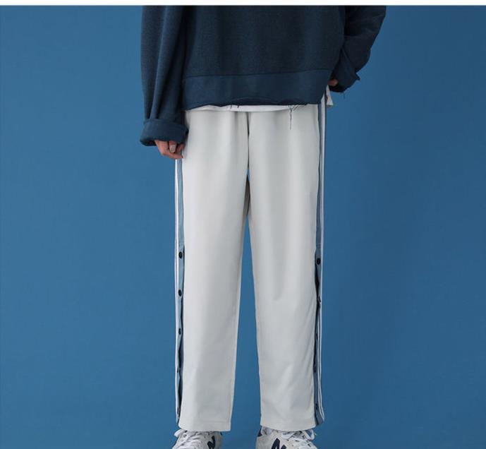 Voguable Fashion Streetwear Joggers Men Sweatpants Breasted Korean High Street Straight Trousers Plus Size Loose Couple Casual Pants voguable