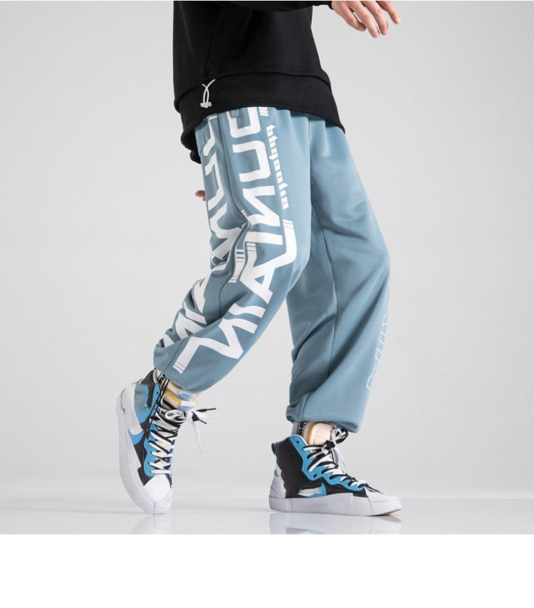 Voguable 2021 Ankle-Lenth Black Blue Sweatpants Streetwear Spring Autumn Hip Hop Harem Pants Men's Casual Korean Oversize Joggers Trouers voguable