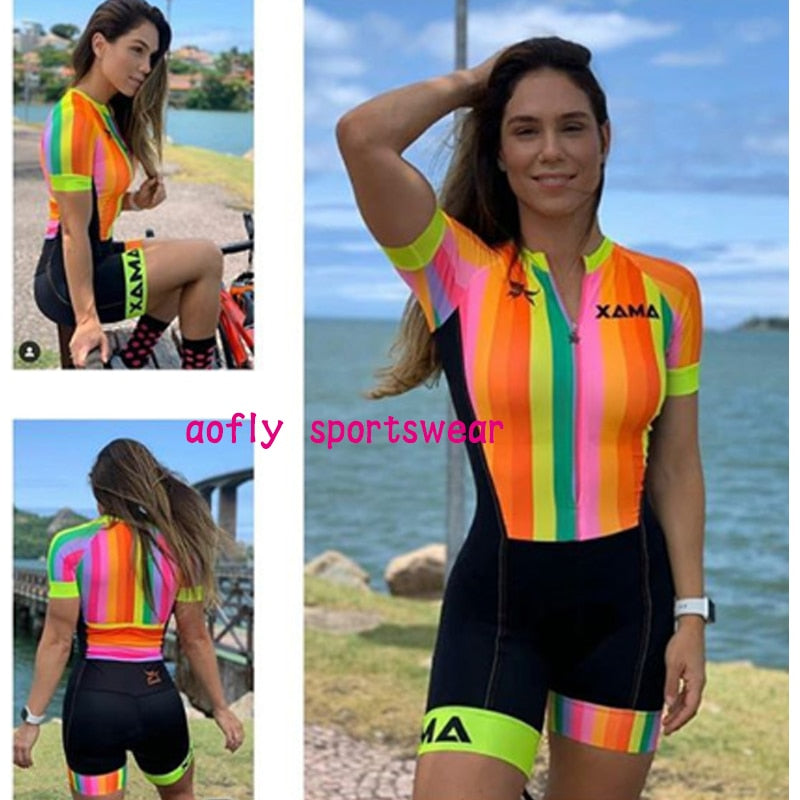 Voguable   2022 Women's Profession Triathlon Suit Clothes Biking Skinsuits Coupa De Ciclismo Rompers Jumpsuit Kits  Maillot Mujer voguable