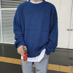 Voguable Y2K O-neck sweater for men women 2021 new autumn winter casual base jerseys oversize fashion lightweight Korean hip hop sweater voguable