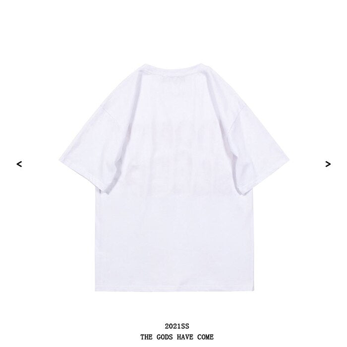 Voguable Men Streetwear Harajuku Hip Hop Letter Foaming Printing T Shirt Summer Short Sleeve 100% Cotton Casual T Shirts Couples Tops Tee voguable