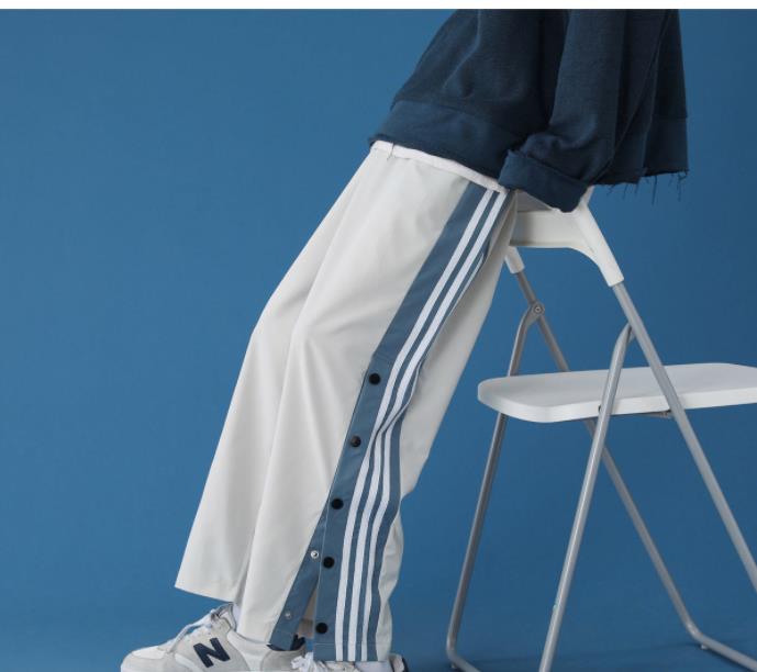 Voguable Fashion Streetwear Joggers Men Sweatpants Breasted Korean High Street Straight Trousers Plus Size Loose Couple Casual Pants voguable
