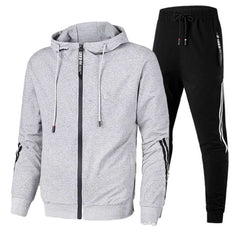 Voguable New Men Casual Sets Jogger Tracksuit Zipper Hoodies+Pants 2PC Sets Men's Sportswear Sport Suit Oversized Men Clothing voguable