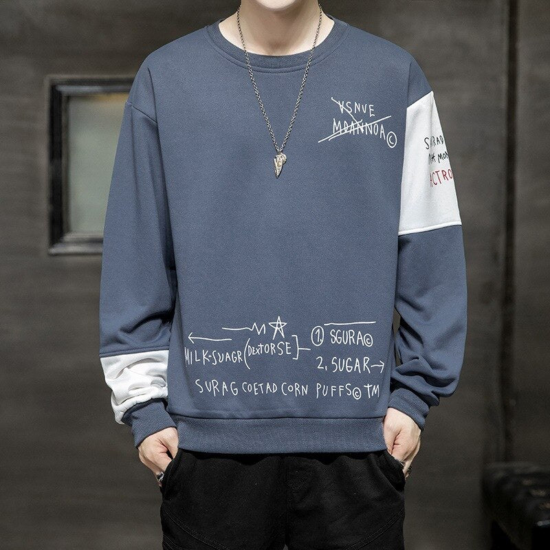 Voguable Oversized Hoodie White Crewneck Hooded Sweatshirt for Men Harajuku Hoodies Men Plus Velvet Autumn Korean Streetwear voguable