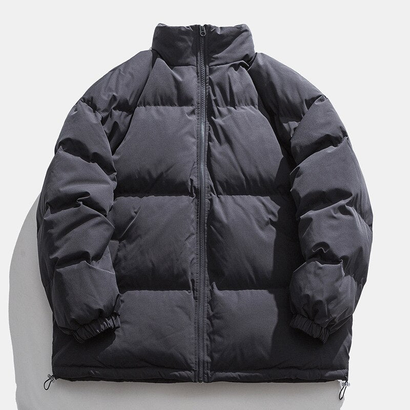 Voguable Mens Parker Coat Trend All-match Couple Style Coats Simple and Comfortable Jacket Pure Color Warm Youth Casual Thicken Men Coats voguable