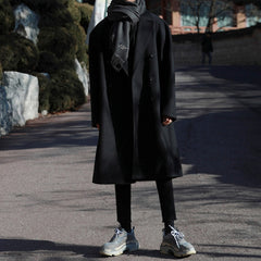 Autumn Winter Medium Length Coat Thickened Fashionable Woolen Coat Korean Loose Casual Double Breasted Clothes 9Y4774 voguable