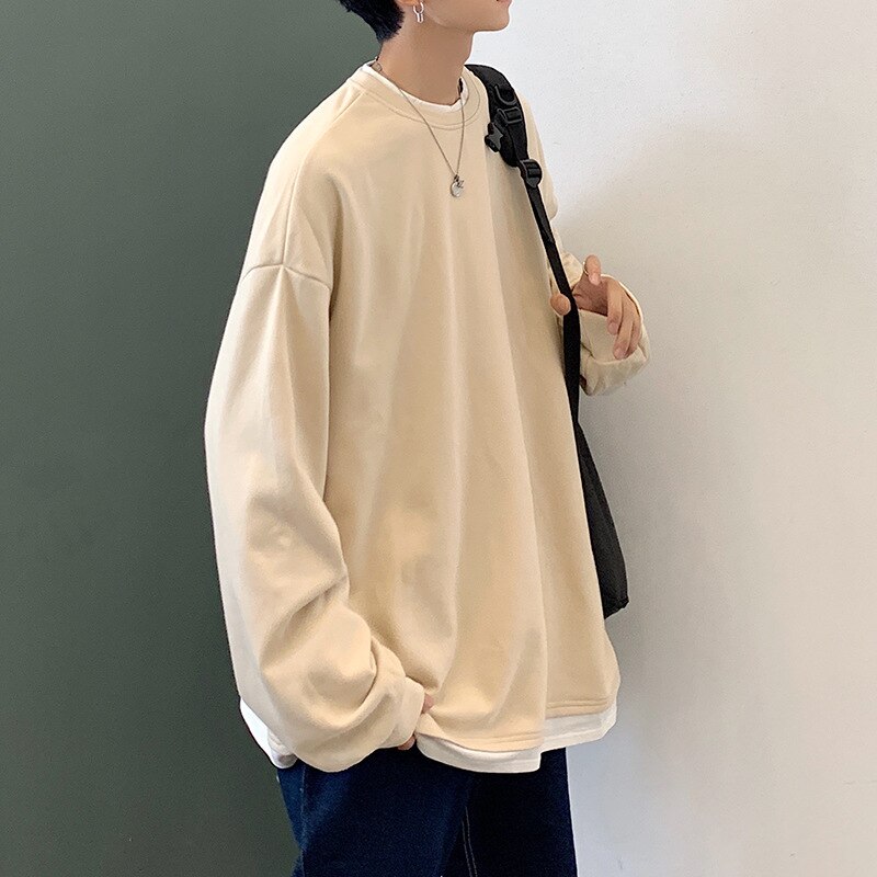 Voguable 2021 New Men Sweatshirts Men Pullover Oversized Harajuku Solid Hoodies Fashions Casual Streetwear Men Clothes Plus Size 5XL voguable