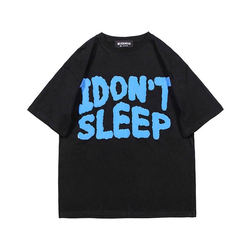 Voguable Men Streetwear Harajuku Hip Hop Letter Foaming Printing T Shirt Summer Short Sleeve 100% Cotton Casual T Shirts Couples Tops Tee voguable