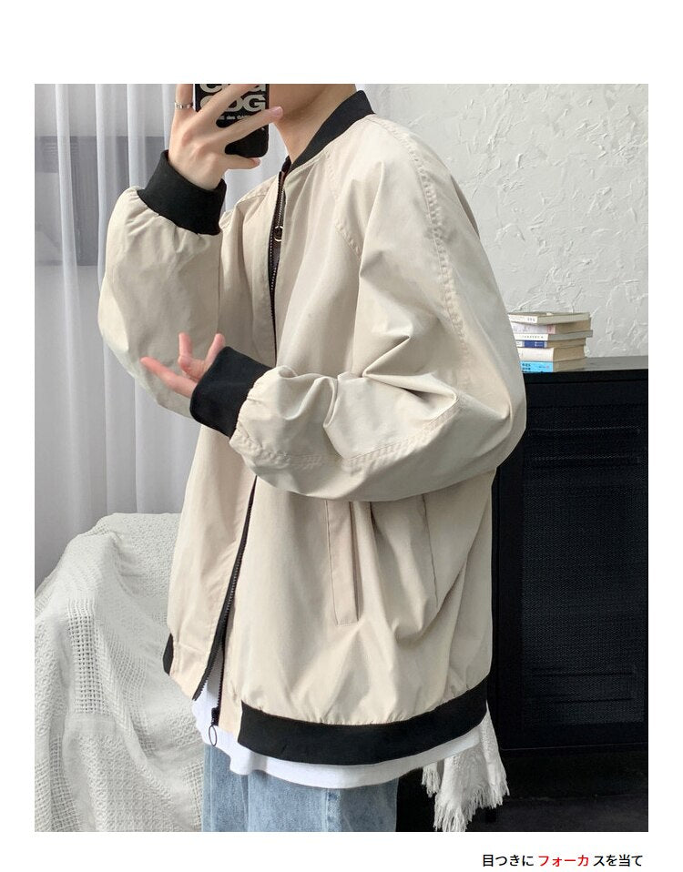 Voguable Men's Bomber Streetwear Jacket 2022 New Hip Hop Loose Pilot Male College Style Clothing Plus Size Casual Fashion Baseball Coats voguable