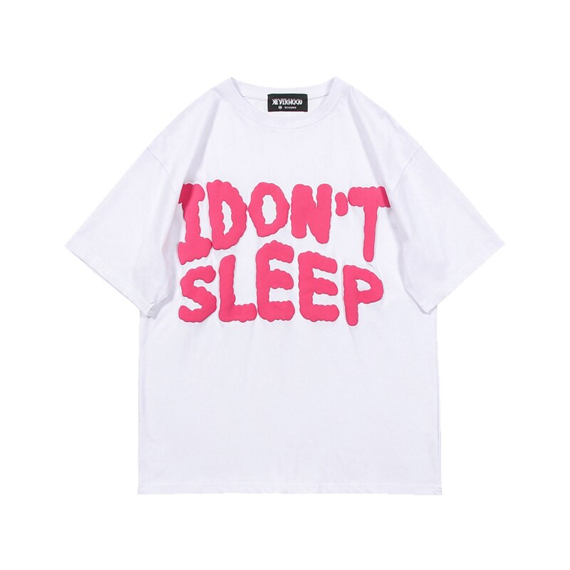 Voguable Men Streetwear Harajuku Hip Hop Letter Foaming Printing T Shirt Summer Short Sleeve 100% Cotton Casual T Shirts Couples Tops Tee voguable
