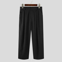 Voguable Men Straight Pants Joggers Streetwear Solid Color Loose Korean Fashion Casual Trousers Men 2022 Pantalones Hombre S-5XL voguable