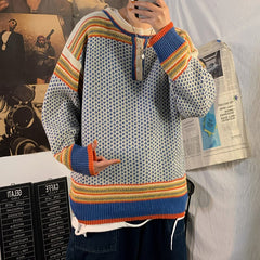 Voguable Fashion Harajuku O-NECK Sweater Men'S HIP HOP Streetwear Pull OverSized M-5XL 2022 Long Sleeves Pullover For Autumn Spring voguable