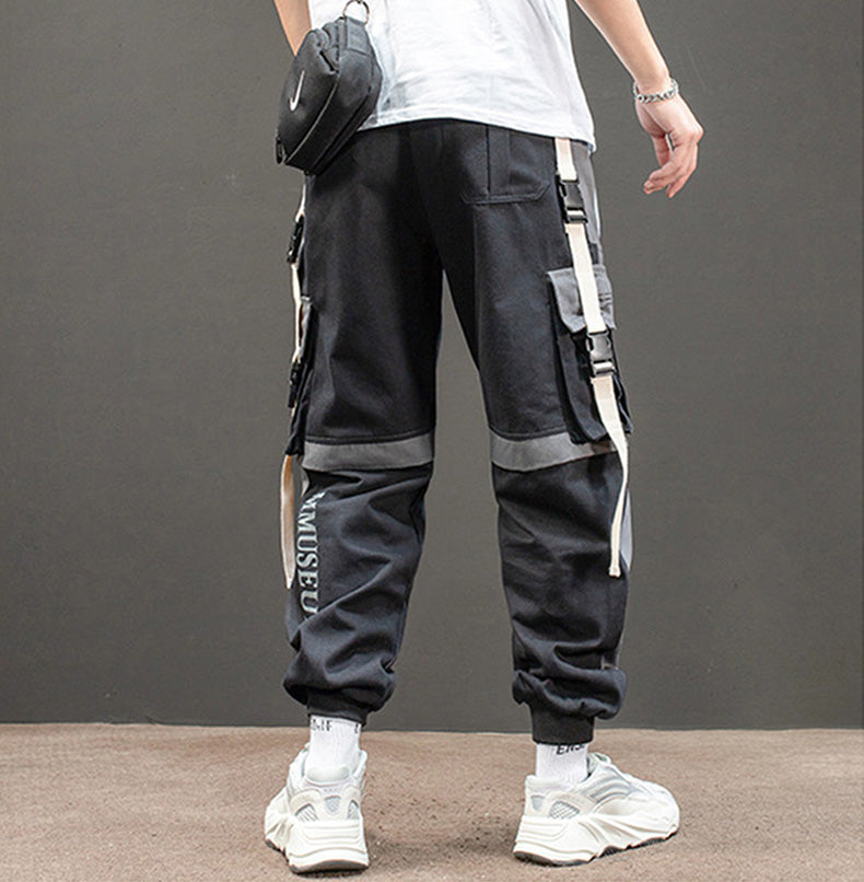Voguable  Streetwear Cargo Pants Men Fashion Casual Mix Color Joggers Hip Hop Pants Male Korean Stylish Harajuku Pop Trousers voguable