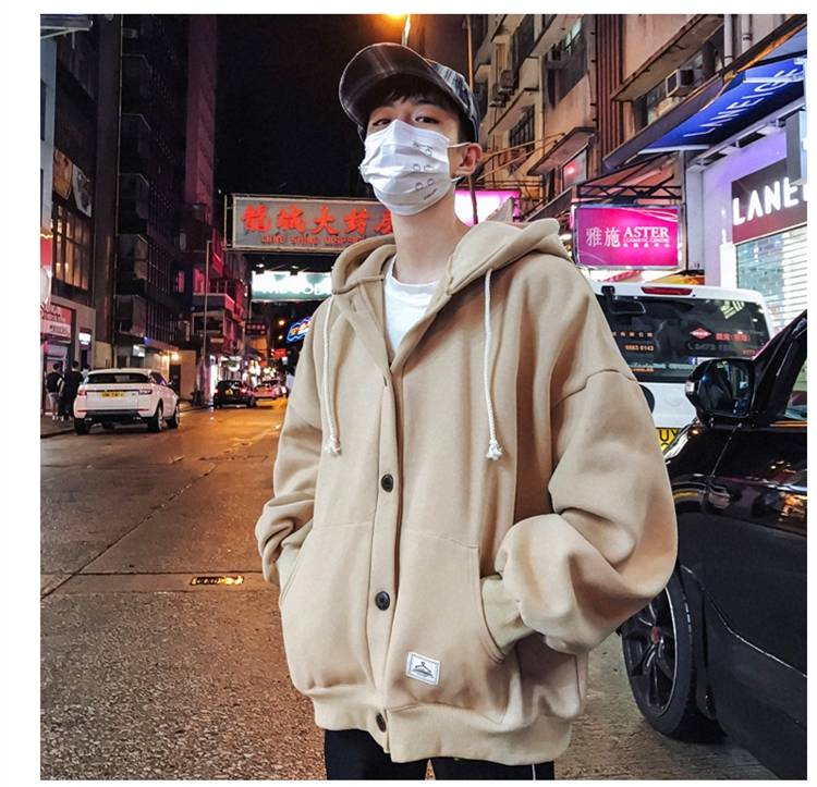 Voguable New Cool Casual Winter Fleece Hoodies Men Women Harajuku Solid Color Warm Sweatshirt Korean Teens Fashion Hoodie Sweatshirt voguable