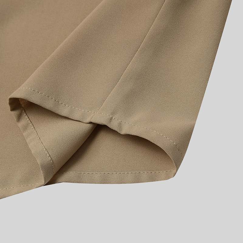 Voguable Fashion Men Brand Shirt Solid Long Sleeve V Neck Chic Button Casual Blouse 2021 Streetwear Korean Style Shirts Camisas voguable