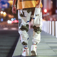 Voguable  Streetwear Cargo Pants Men Fashion Casual Mix Color Joggers Hip Hop Pants Male Korean Stylish Harajuku Pop Trousers voguable