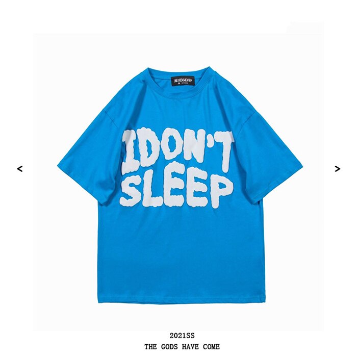 Voguable Men Streetwear Harajuku Hip Hop Letter Foaming Printing T Shirt Summer Short Sleeve 100% Cotton Casual T Shirts Couples Tops Tee voguable