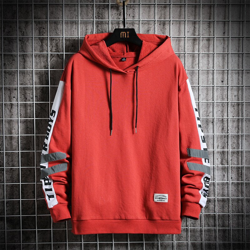 Men Hoodies Autumn Fleece Solid Oversized Sweatshirts Hip Hop Japanese Streetwear Harajuku Casual Black Hoodie Men voguable