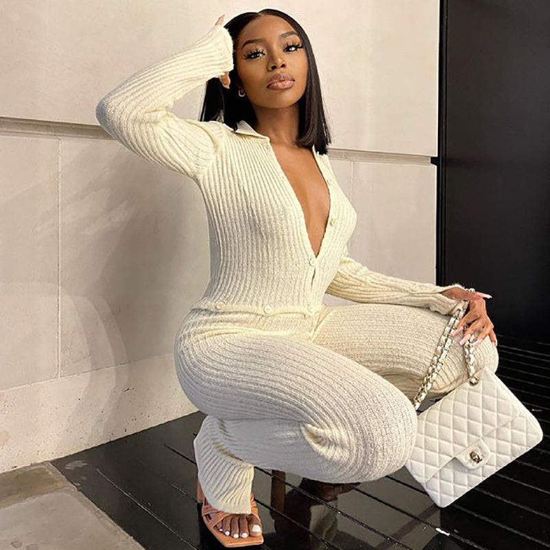 Voguable Knitting Long Sleeves  Loose Crop Top Leggings 2 Pieces Detachable Set 2022 Fall Winter Women Fashion Casual Streetwear voguable