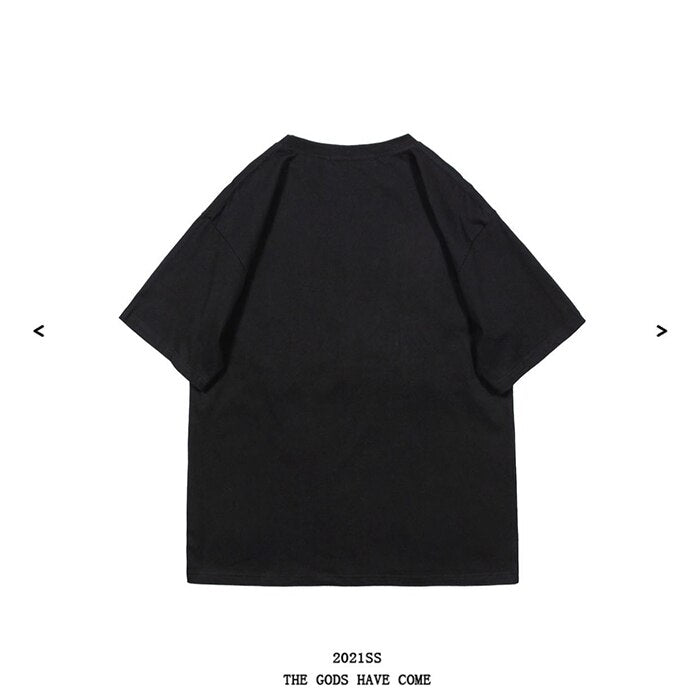 Voguable Men Streetwear Harajuku Hip Hop Letter Foaming Printing T Shirt Summer Short Sleeve 100% Cotton Casual T Shirts Couples Tops Tee voguable