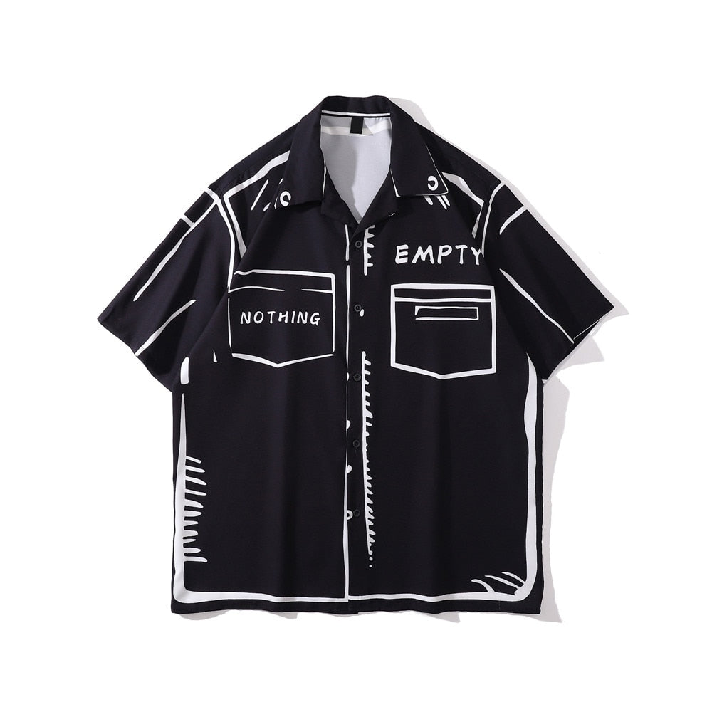 voguable  Full Printed Vintage Men's Shirt Thin Material Streetwear Shirts for Men voguable