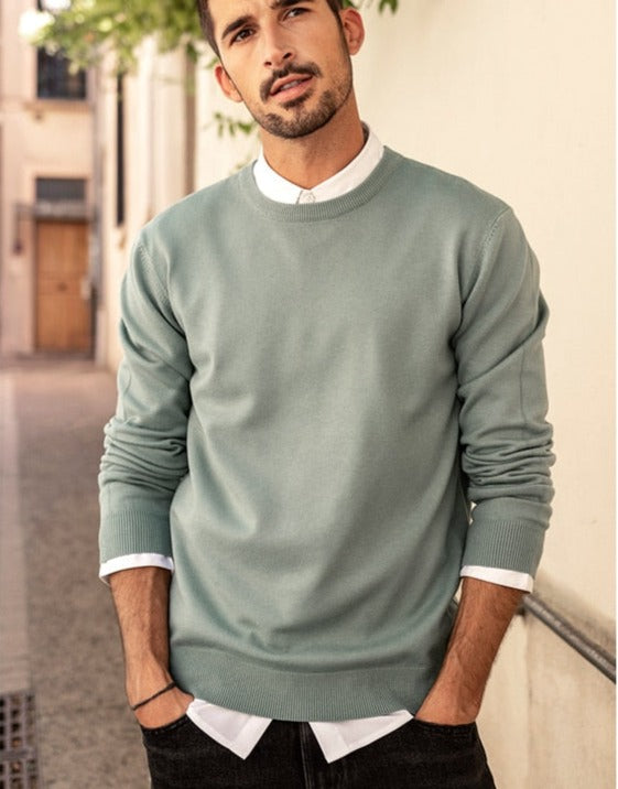 Voguable Autumn winter clothing  Solid color Men¡®s sweater stretch Couple pullovers fashion warm sweaters top plus size YYZ-2209 voguable
