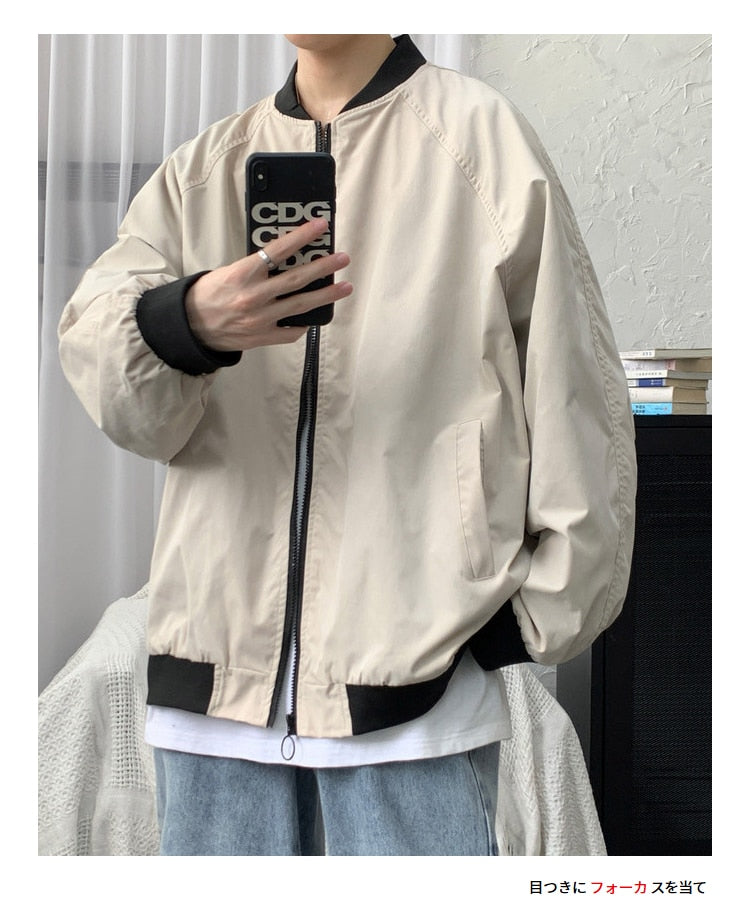 Voguable Men's Bomber Streetwear Jacket 2022 New Hip Hop Loose Pilot Male College Style Clothing Plus Size Casual Fashion Baseball Coats voguable